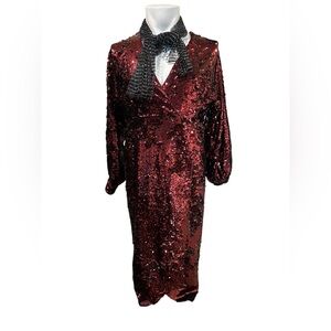 Ted Baker Burgundy Sequin Dress